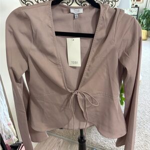TOBI - “New” Dusty Pink V-Neck Blouse
